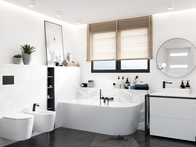 Corsan Intero E-240 wanna wolnostojąca przyścienna lewa 170x80 biała E-240XL