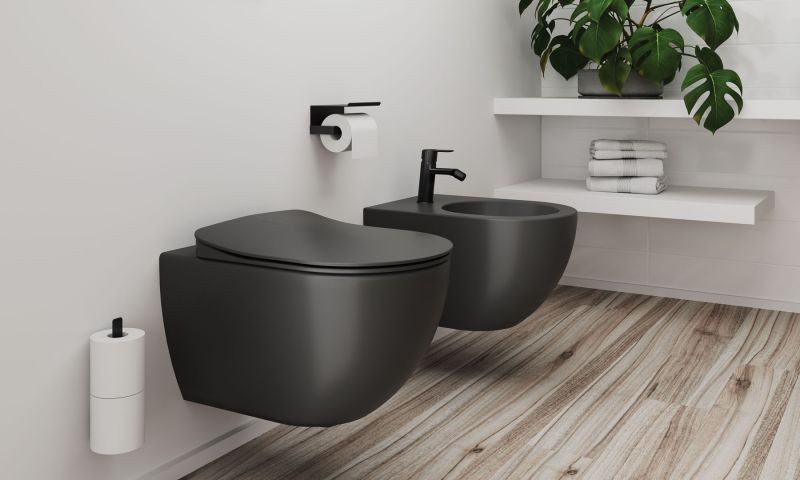 Deante Peonia bidet wiszący 51cm antracyt CDEDBPW