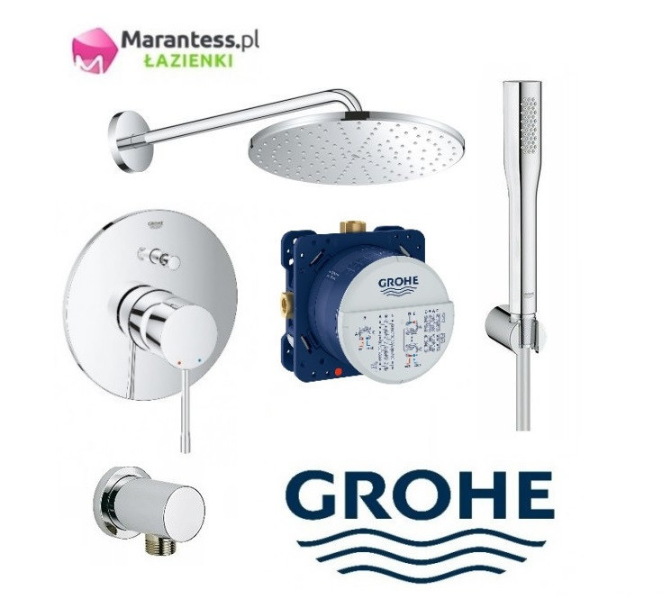 Grohe Essence New Smartbox zestaw podtynkowy kompletny z deszczownicą Rainshower 310 Mono 31x31 cm 24058001NAT15