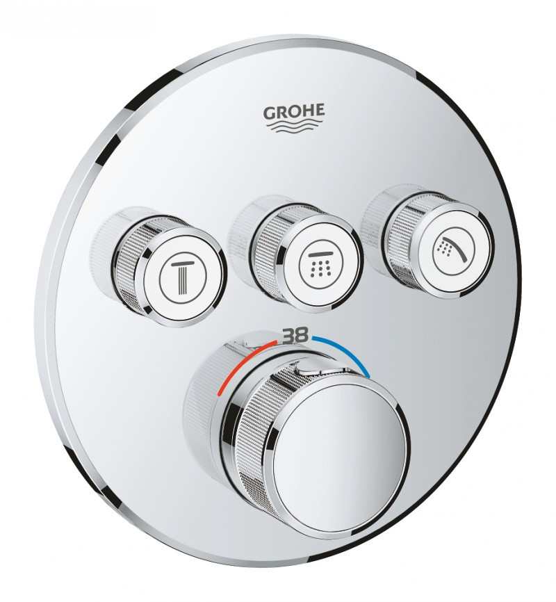 Grohe Grohtherm Smartcontrol zestaw podtynkowy termostatyczny z deszczownicą Hydroland 20x20 cm, słuchawką Euphoria i napełnianiem wanny Rotexa Multi kompletny 29121000WAN04