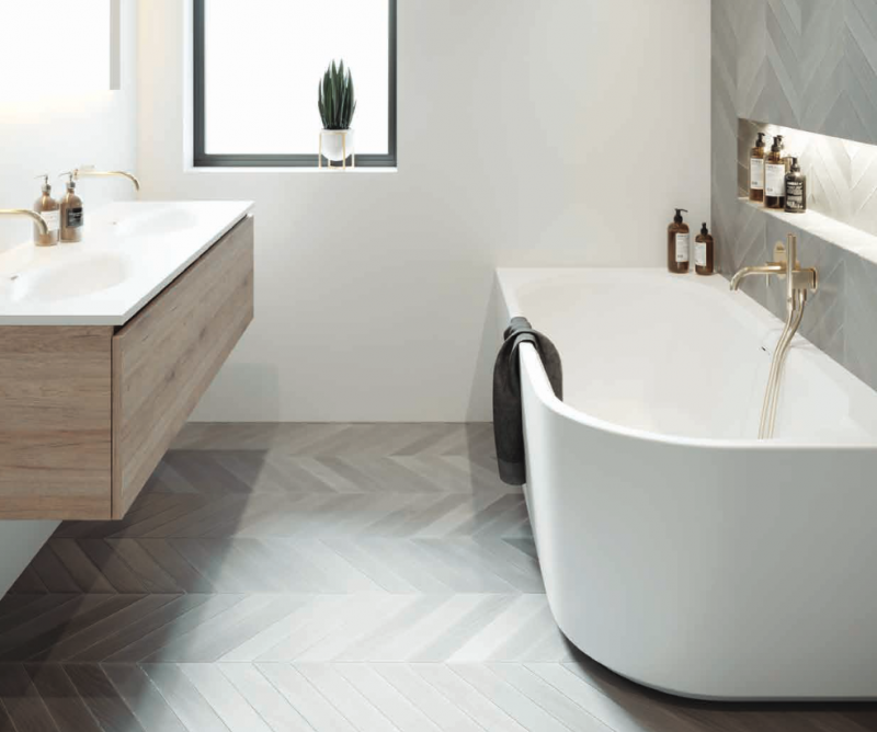 Riho Desire Corner wanna wolnostojąca przyścienna prawa akrylowa 180x84 biały matowy BD05105