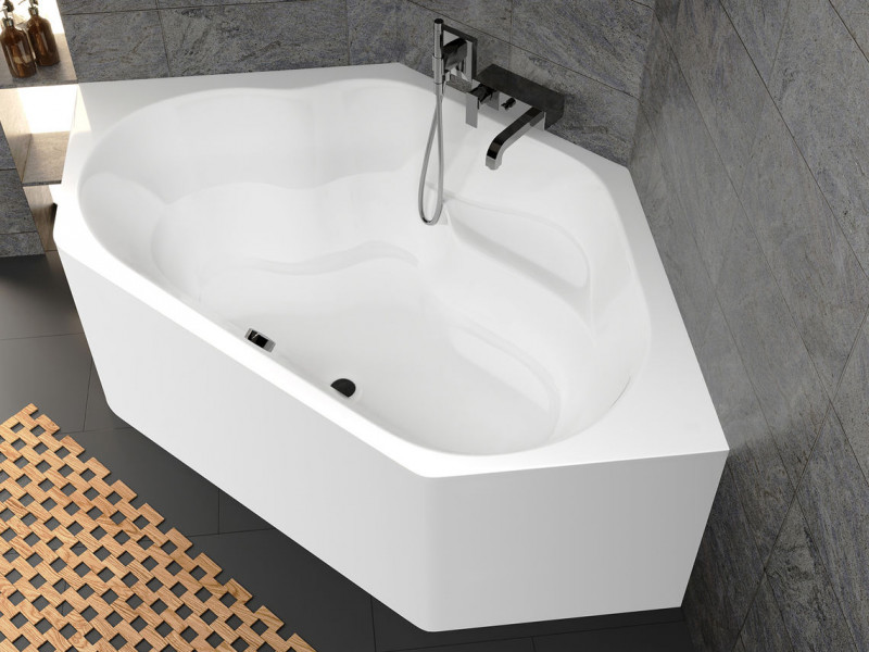 Riho Winnipeg Plug&Play wanna narożna 145x145 ze zintegrowaną obudową biały BD73005