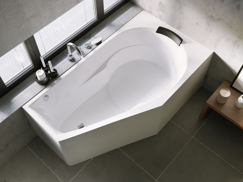 Riho Yukon Plug&Play wanna asymetryczna lewa 160x90 ze zintegrowaną obudową biały BD75005