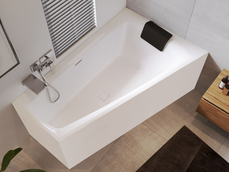 Riho Still Smart Plug&Play wanna asymetryczna lewa 170x110 ze zintegrowaną obudową biały BD16005