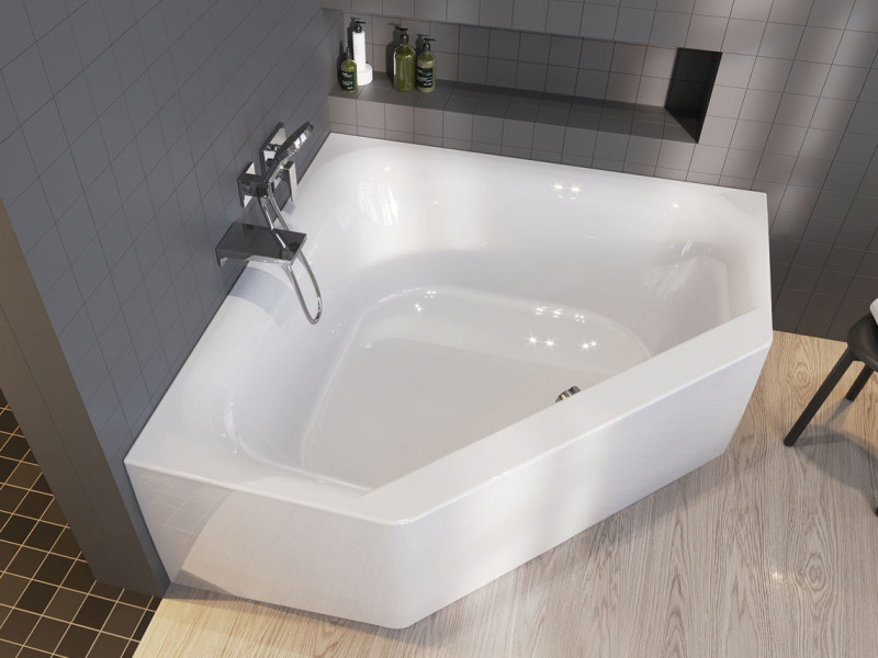 Riho Austin Plug&Play wanna narożna 145x145 ze zintegrowaną obudową biały BD76005