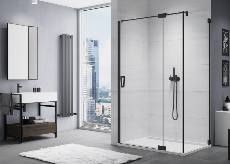 Sanswiss Cadura Black Line CAT3 ścianka boczna 110 cm czarny mat przeźroczyste CAT31100607