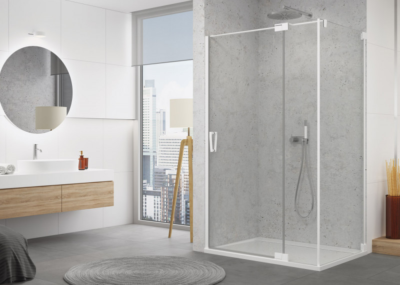 Sanswiss Cadura White Line CAT3 ścianka boczna 90 cm biały mat przeźroczyste CAT30900907