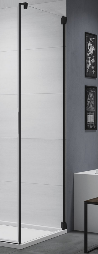 Sanswiss Cadura Black Line CAT1 ścianka boczna 90 cm czarny mat przeźroczyste CAT10900607