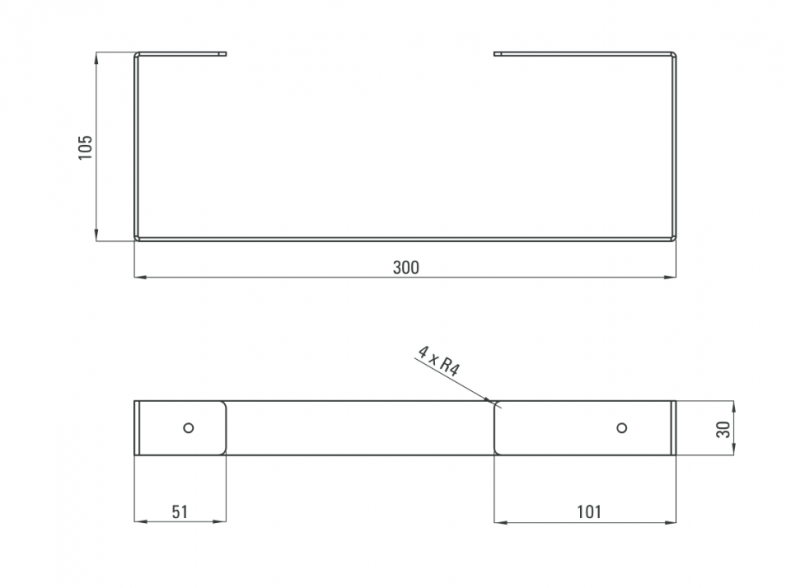 Deante Mokko Nero wieszak na ręcznik 30 cm czarny ADM_N611