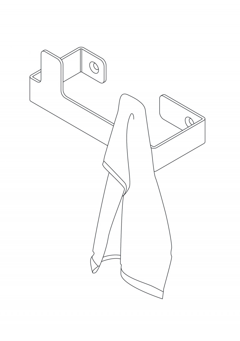 Deante Mokko Nero haczyk podwójny czarny ADM_N121