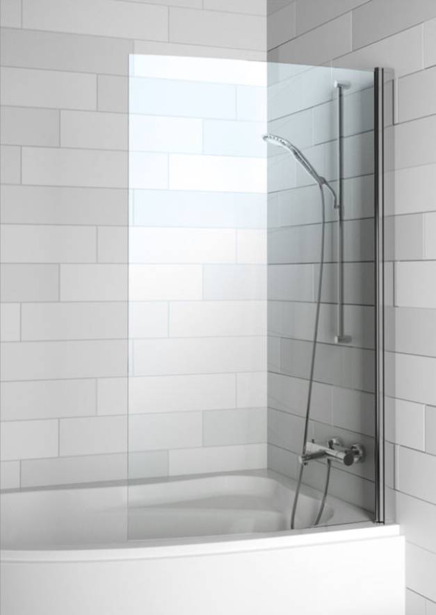 Riho Novik Z108 parawan 89 cm do wanny Lyra lewej profil chrom przeźroczyste GZT91000892