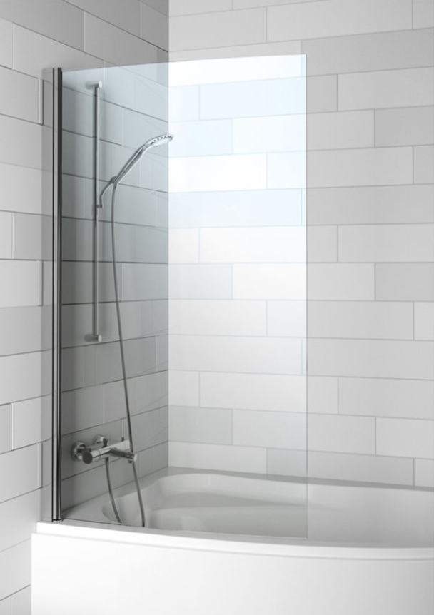 Riho Novik Z108 parawan 89 cm do wanny Lyra prawej profil chrom przeźroczyste GZT91000891