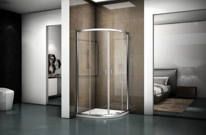 Riho HAMAR 2.0 R309 kabina półokrągła 100x100 cm drzwi przesuwne chrom przeźroczyste GR16200