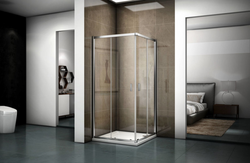 Riho HAMAR 2.0 R207 kabina kwadratowa 80x80 cm drzwi przesuwne chrom przeźroczyste GR92200