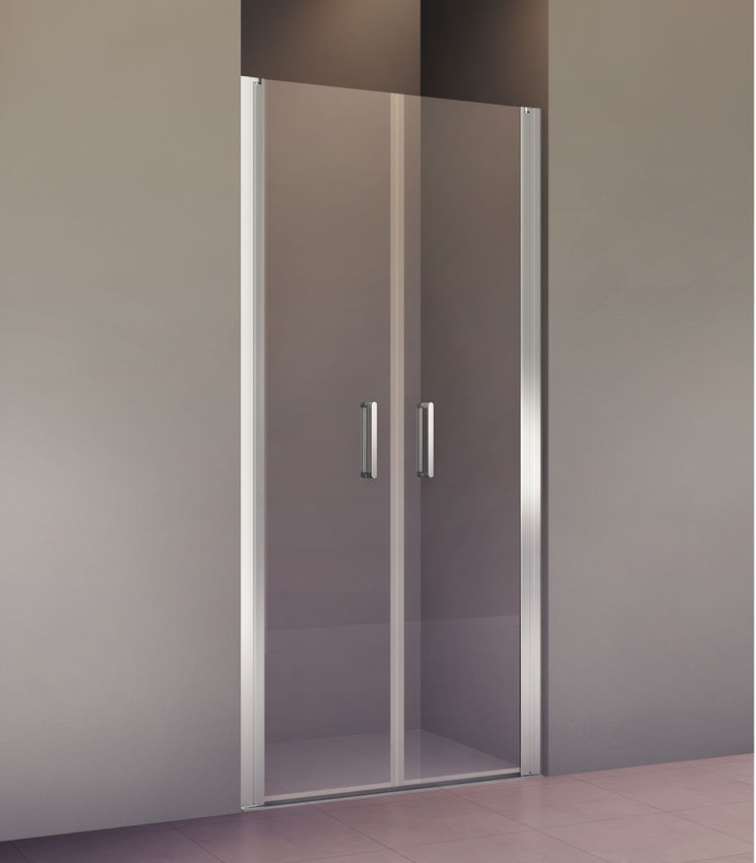 Riho Novik Z111 drzwi do wnęki dwuczęsciowe wahadłowe 90 cm chrom przeźroczyste GZ6090000