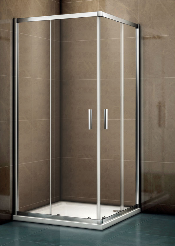 Riho HAMAR 2.0 R207 kabina kwadratowa 100x100 cm drzwi przesuwne chrom przeźroczyste GR96200
