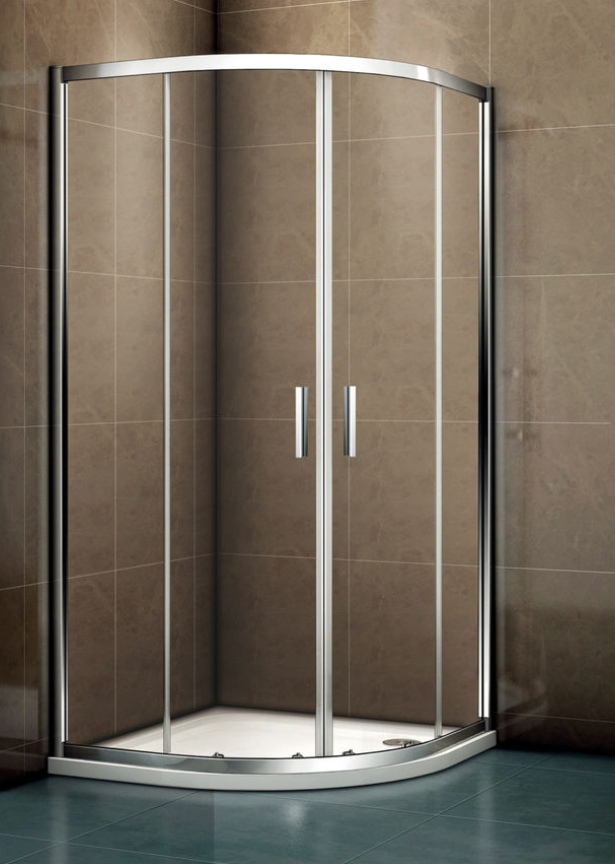 Riho HAMAR 2.0 R309 kabina półokrągła 80x80 cm drzwi przesuwne chrom przeźroczyste GR12200