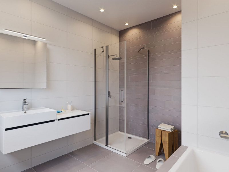 Riho Novik Z203 kabina kwadratowa 90x90 cm L/P drzwi otwierane 90 + ścianka 90 chrom przeźroczyste GZ7090090