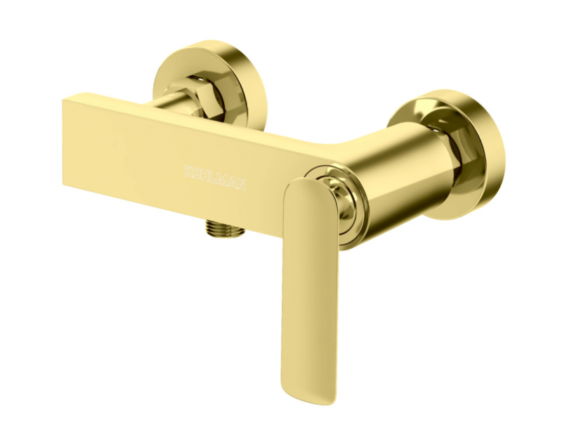 Kohlman Experience Gold bateria prysznicowa ścienna złoty połysk QW120EGD