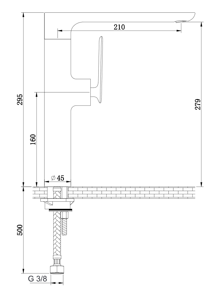 Kohlman Experience Gold bateria umywalkowa wysoka zloty połysk QB175EGD
