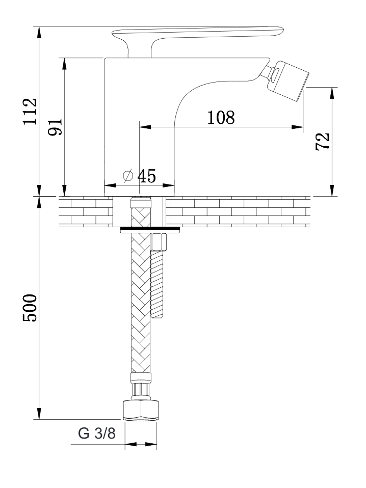 Kohlman Experience Gold bateria bidetowa złoty połysk QB130EGD