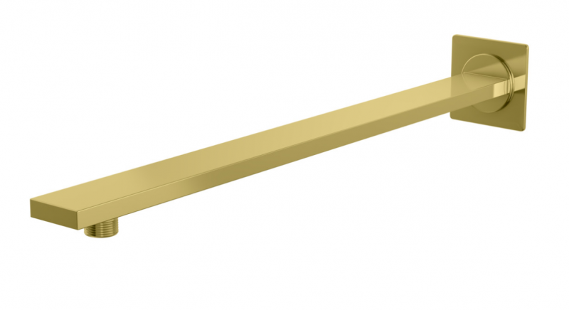 Kohlman Experience Gold ramię prysznicowe kwadratowe ścienne 40cm złoty połysk WQEGD