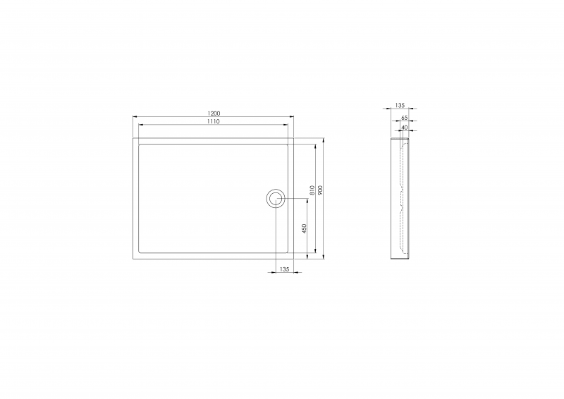 Roca Granada Compact brodzik prostokątny z obudową i syfonem 120x90 biały A276342000