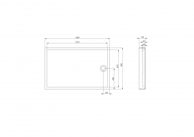 Roca Granada Compact brodzik prostokątny z obudową i syfonem 140x90 biały A276345000