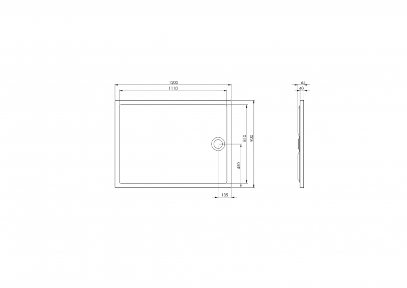 Roca Granada Square Flat brodzik prostokątny 120x90 biały A276340000