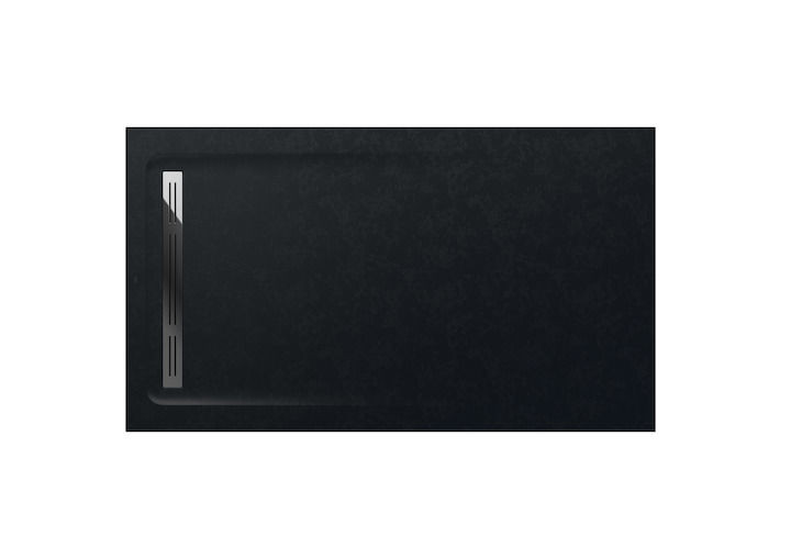 Roca Aquos brodzik prostokątny 160x90 ze zintegrowanym odpływem konglomerat czarny AP60164038401400