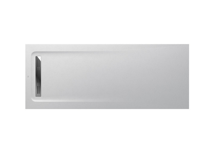 Roca Aquos brodzik prostokątny 180x80 ze zintegrowanym odpływem konglomerat biały AP60170832001100