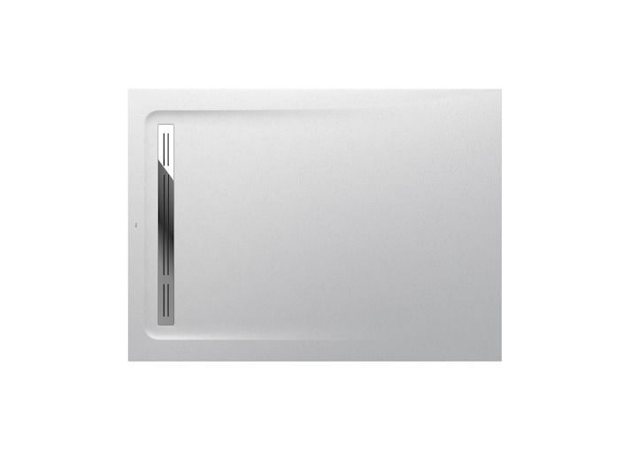 Roca Aquos brodzik prostokątny 140x90 ze zintegrowanym odpływem konglomerat biały AP60157838401100