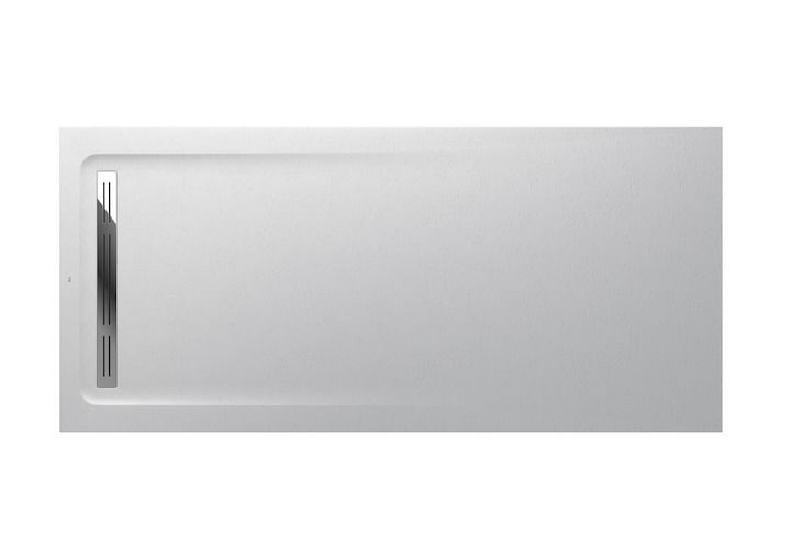 Roca Aquos brodzik prostokątny 200x90 ze zintegrowanym odpływem konglomerat biały AP6017D038401100