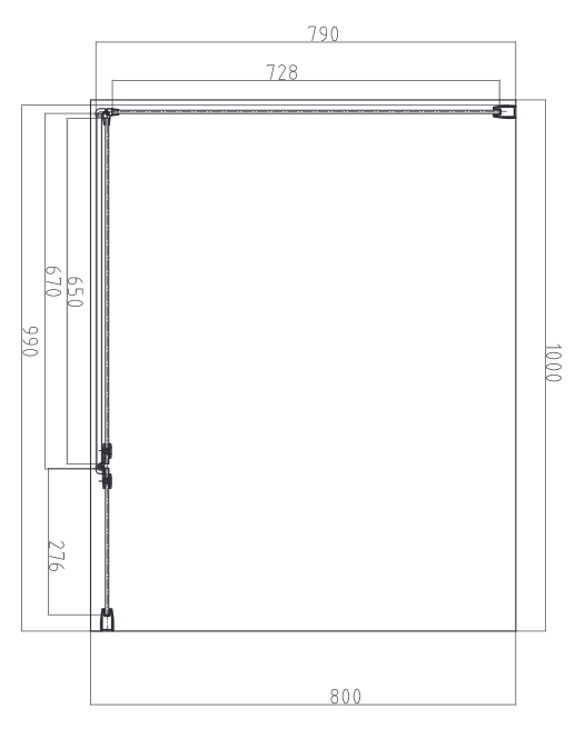 Omnires Manhattan kabina prostokątna 80x100 drzwi 100 cm + ścianka boczna 80 cm L/P przeźroczyste Easy Clean czarny matowy MH1080BLTR