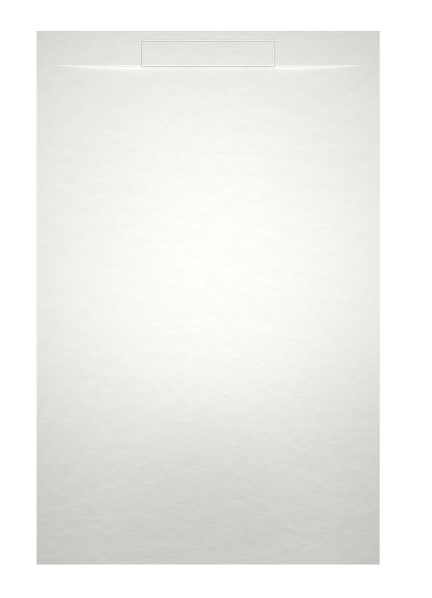 Riho Isola brodzik prostokątny płaski 120x80 efekt kamienia biały mat DR16105
