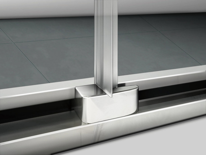 Riho HAMAR 2.0 R309 kabina półokrągła 90x90 cm drzwi przesuwne chrom przeźroczyste GR14200