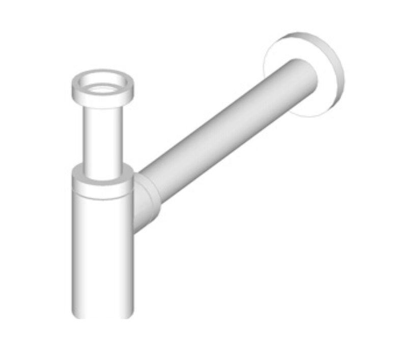 Riho Livit syfon umywalkowy dekoracyjny biały F93019