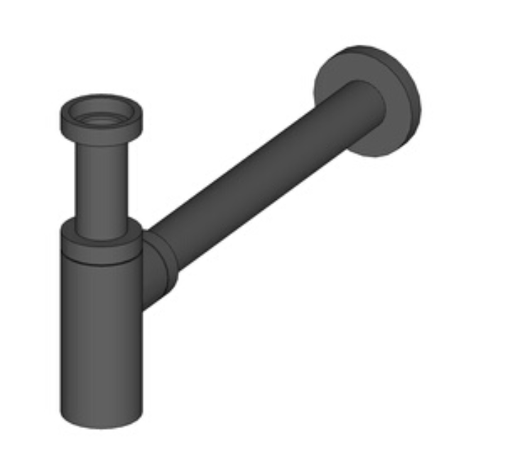 Riho Livit syfon umywalkowy dekoracyjny czarny F93018