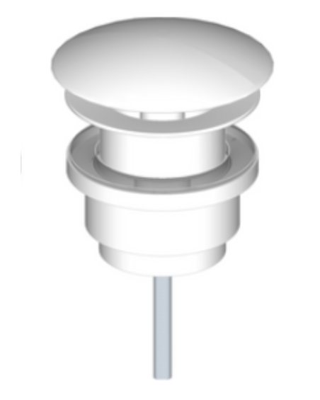 Riho Livit korek umywalkowy typu free-flow biały matowy Stone F93028