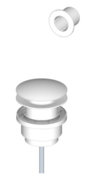 Riho Livit Velvet korek umywalkowy click-clack biały matowy F93021