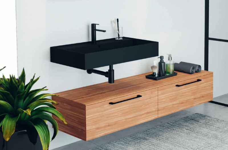 Riho Livit syfon umywalkowy dekoracyjny czarny F93018