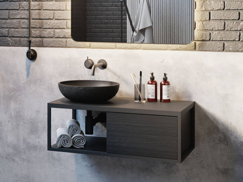 Riho Livit syfon umywalkowy dekoracyjny czarny F93018