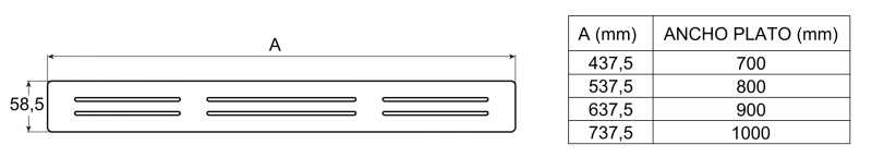 Roca Aquos osłona odpływu brodzika 100 cm stal A276362000
