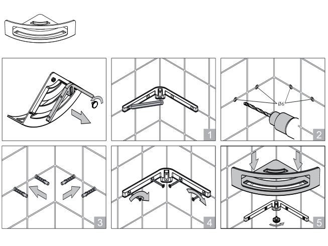Stella koszyk narożny z krytym pocowaniem złoty połysk 16032-G