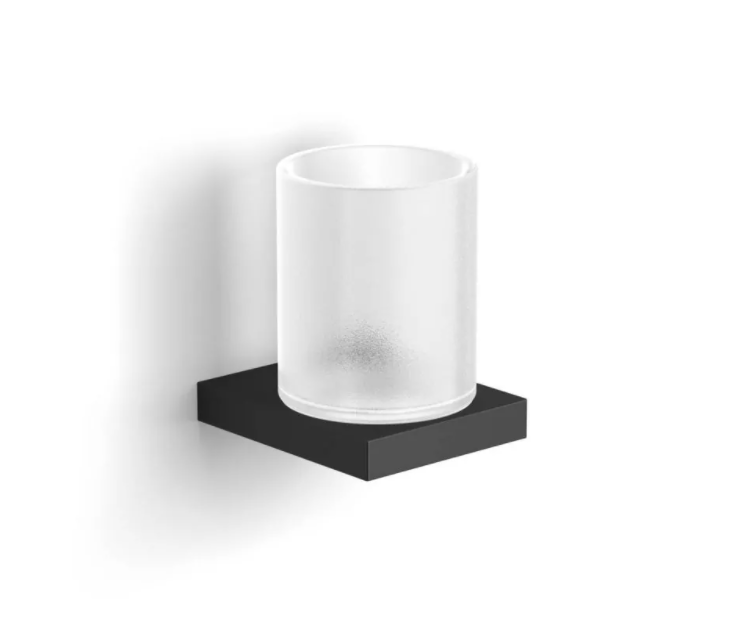 Stella Kobe uchwyt ze szklanką wiszący czarny mat 10.411-B