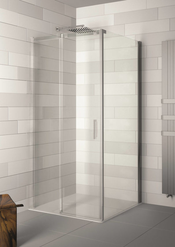 Riho Ocean O104 drzwi do wneki przesuwne 120 cm L/P chrom przeźroczyste GU0202100