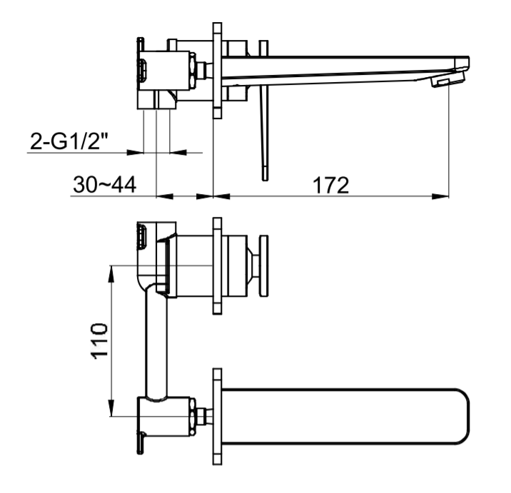 Kohlman Wexpo bateria umywalkowa podtynkowa chrom QW180W