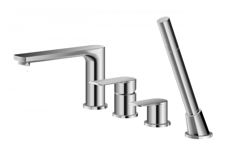 Kohlman Texen bateria wannowa 4-otworowa chrom QB244T