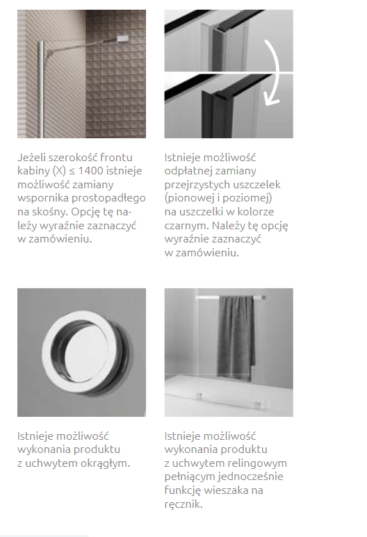 Radaway Furo Black kabina typu Walk-In ścianka suwana 160 cm prawa czarny przeźroczyste Easy Clean 10106838-54-01R + 10110794-01-01