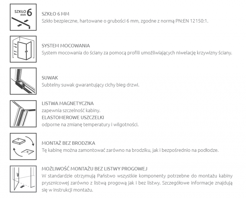 Radaway Idea Gold DWD drzwi wnękowe przesuwne 200 cm złoty przeźroczyste Easy Clean 387120-09-01